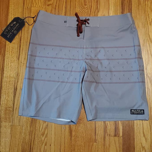 United by Blue Men's Northbound Drawstring Gray Classic Boardshorts Size 38 - Picture 1 of 11